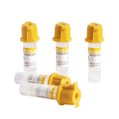 K2EDTA 의학 극소 채혈 튜브 8x45mm 0.25 0.5 밀리람베르트
