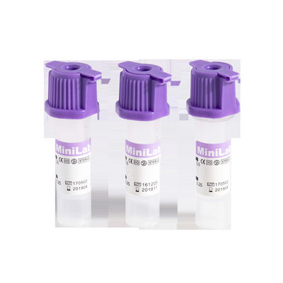 K2EDTA 의학 극소 채혈 튜브 8x45mm 0.25 0.5 밀리람베르트
