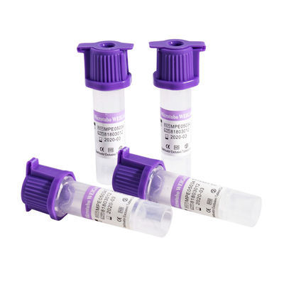 K2EDTA 의학 극소 채혈 튜브 8x45mm 0.25 0.5 밀리람베르트