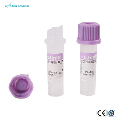 EDTA K2 /K3 극소 EDTA 튜브 0.2 밀리람베르트 모세관 자줏빛 튜브