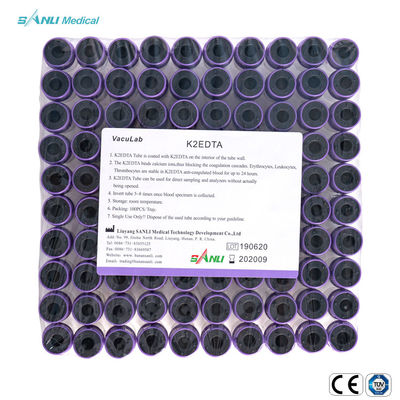 ISO9001 진공 채혈은 피 혈액학 확정을 위한 K2 EDTA를  관을 답니다