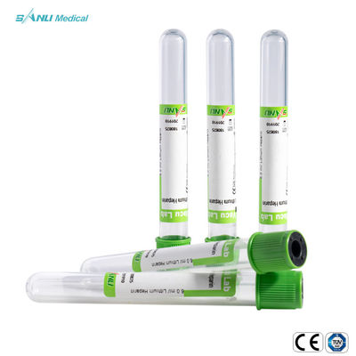 혈액 그리기 애완 동물 재료를 위한 5ml 나트륨 헤파린 녹색 정상 관