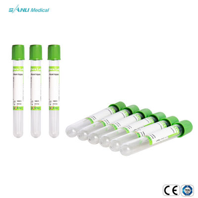 혈액 그리기 애완 동물 재료를 위한 5ml 나트륨 헤파린 녹색 정상 관
