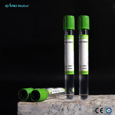 혈액 그리기 애완 동물 재료를 위한 5ml 나트륨 헤파린 녹색 정상 관