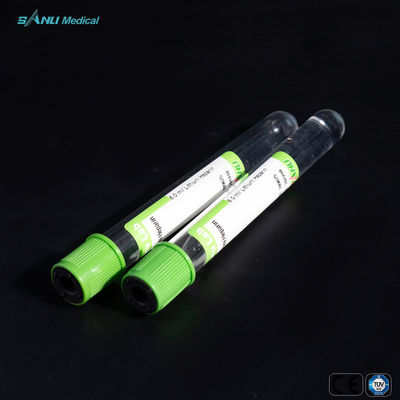 혈액 그리기 애완 동물 재료를 위한 5ml 나트륨 헤파린 녹색 정상 관