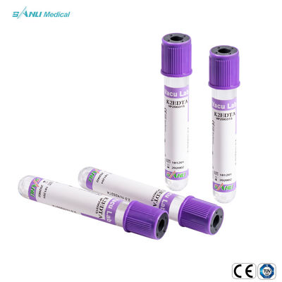 ISO9001 유리 혈액 수집 튜브 5ml 라벤더 탑 EDTA 튜브