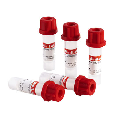 노란색 상단 모세관 혈액 수집 튜브 0.2ml 0.25ml 0.5ml 100pcs 트레이