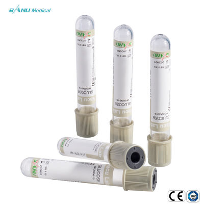진공 6ml 회색 최고 혈액 수집 튜브 유리 포도당 혈액 튜브