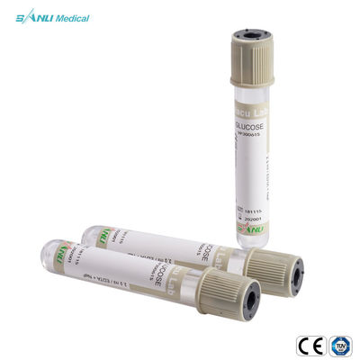 진공 6ml 회색 최고 혈액 수집 튜브 유리 포도당 혈액 튜브