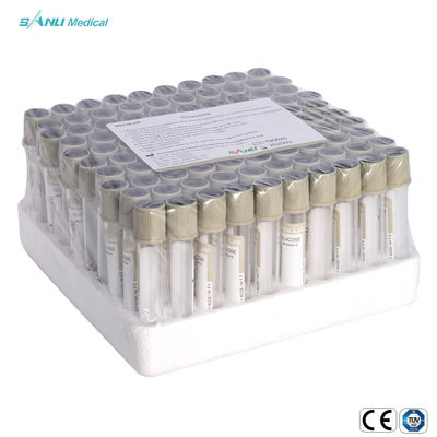 진공 6ml 회색 최고 혈액 수집 튜브 유리 포도당 혈액 튜브