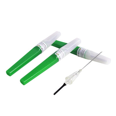 11/4&quot; 혈액 수집 바늘 역화 진공 녹색 21G 0.8x31mm
