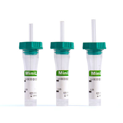 멸균 0.5ml 모세관 혈액 수집 튜브 EDTA 첨가제 혈액 튜브