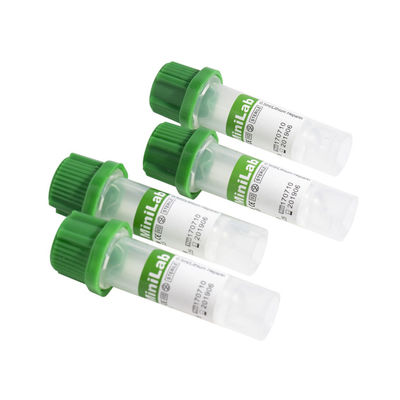 혈액 모세관 0.25ml 리튬 헤파린 녹색 탑 튜브