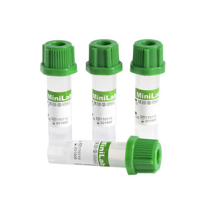 혈액 모세관 0.25ml 리튬 헤파린 녹색 탑 튜브