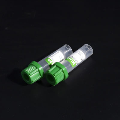 혈액 모세관 0.25ml 리튬 헤파린 녹색 탑 튜브