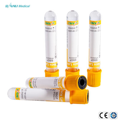 겔화법 부가적 SSGT 글라스 진공 채혈 튜브 5-9ml IVD 16x100mm