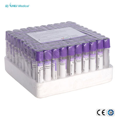 진공인 버릴 수 있는 ISO9001 혈액 검사는 라벤더 상부와 의학 EDTA k3/k2를 관을 답니다