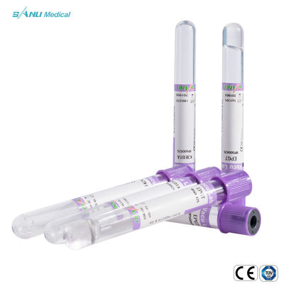 진공인 버릴 수 있는 ISO9001 혈액 검사는 라벤더 상부와 의학 EDTA k3/k2를 관을 답니다
