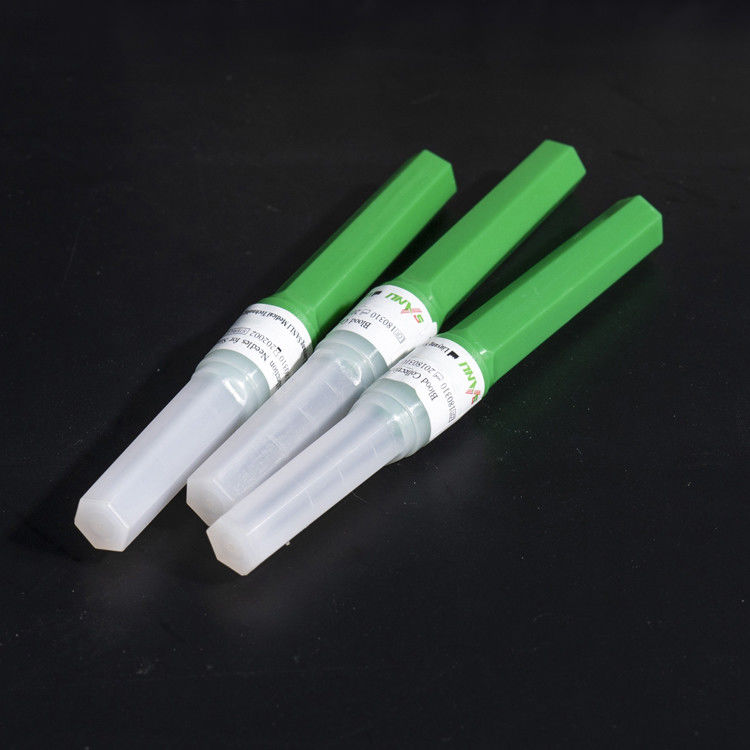 11/4&quot; 혈액 수집 바늘 역화 진공 녹색 21G 0.8x31mm